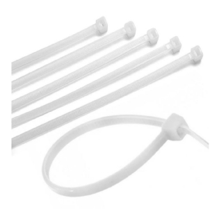 Abraçadeira De Nylon 2,5X200Mm Com 100 Un Branca  - Force Line
