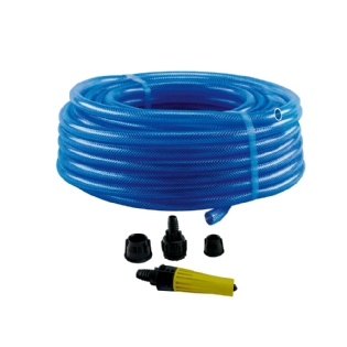 Mangueira Trançada 10M Slim Azul Com Engate E Esguicho  - Force Line