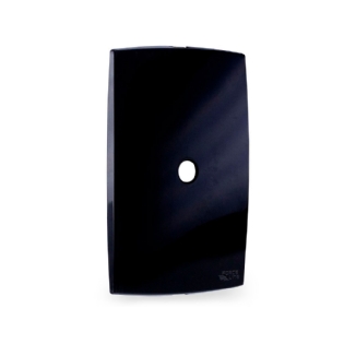 Placa Com Suporte 4X2 Com Passagem Para Fio Preto Rubi - Force Line