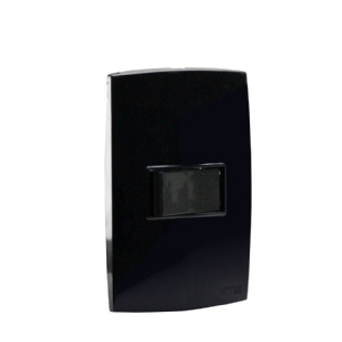 Conjunto Interruptor Paralelo 10A 250V Preto Rubi - Force Line