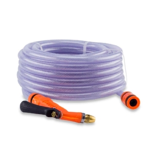 Mangueira Trançada 1/2" Transparente 20M + Acessórios  - Force Line