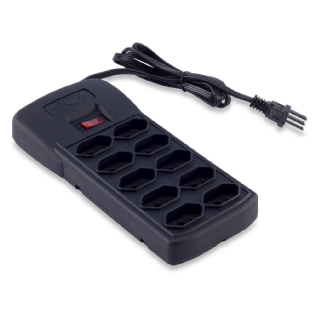 Filtro De Linha 10 Tomadas Tripolar Bivolt 120Cm Preto - Force Line