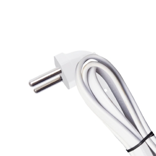 Extensão Slim plug 90 graus 3 Tomadas Tripolar 10A Bivolt 1 metro Branco - Force Line
