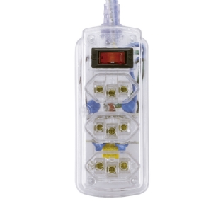 Filtro de linha DPS 3 tomadas transparente 1,5 metros 20A