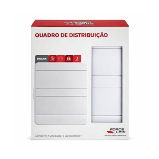 Quadro De Distribuição Para 16 Disjuntores Embutir Din Forceline