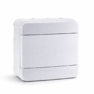 Quadro de Distribuição 4 disjuntor DIN elétrica sobrepor Forceline Branco