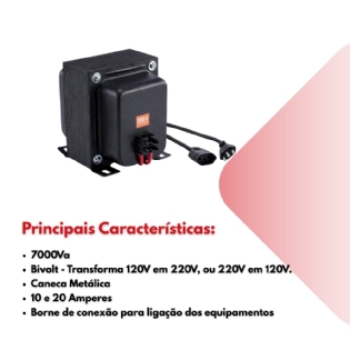 Autotransformador 7000Va 110v 220v Forceline