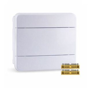 Quadro de Distribuição 4 disjuntores Com Barramentos Embutir