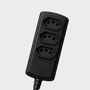 Extensão eletrica 20 amperes 3 metros para ar condicionado secador 3 Tomadas 110v 220v