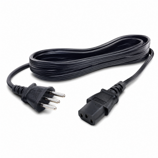 Cabo de força fonte tripolar 3 metros para Computador Cpu Monitor Televisão Force Line