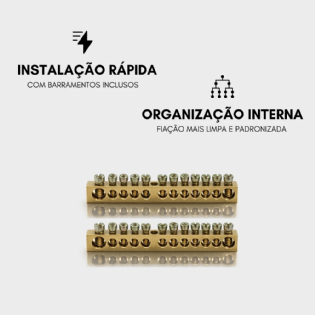 Quadro de Distribuição energia para Embutir 8 Disjuntores Din Com Barramentos