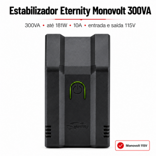 Estabilizador de energia 300VA para pc geladeira tv 110v