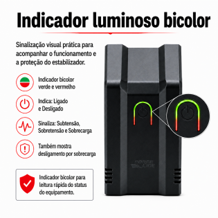 Estabilizador de energia 500VA para pc geladeira tv 110v