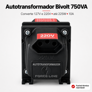 Auto transformador 750Va 110 220 para geladeira ar bivolt