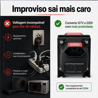 Auto transformador 750Va 110 220 para geladeira ar bivolt