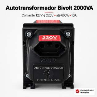 Autotransformador 2000va 110V e 220V Geladeira Ar condicionado 600W