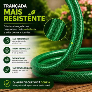 Mangueira 50 metros para Jardim Trançada 3/4 verde