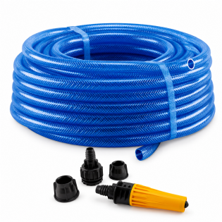 Mangueira Trançada 15M Slim Azul com Engate E Esguicho  - Force Line